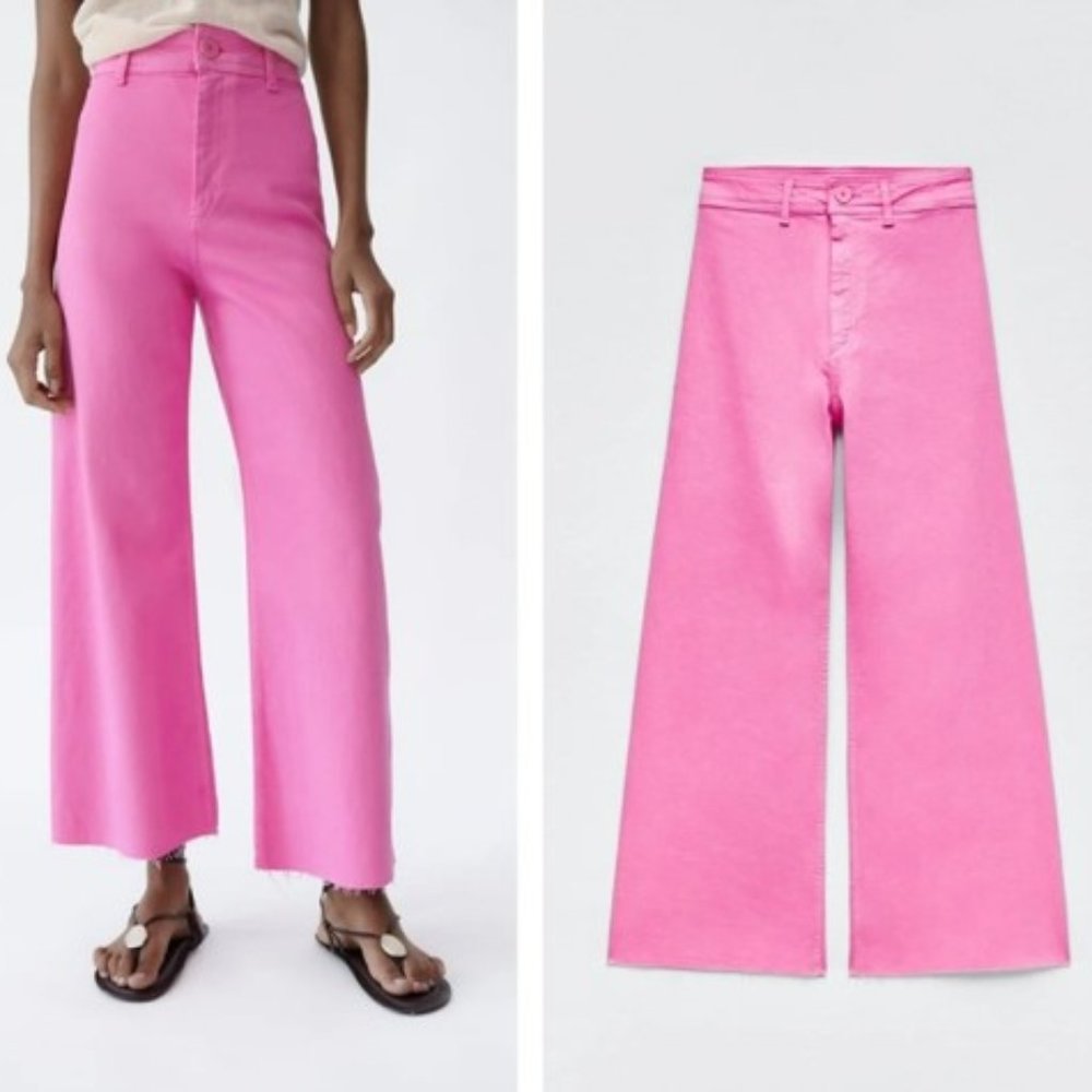 Zara Marine Straight High Rise Jeans